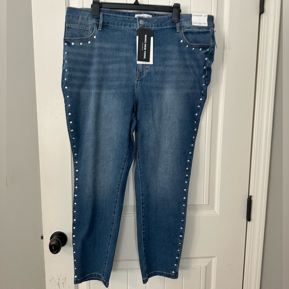 MARC JACOBS NEW YORK studded high rise skinny ankle jeans women’s plus size 20W